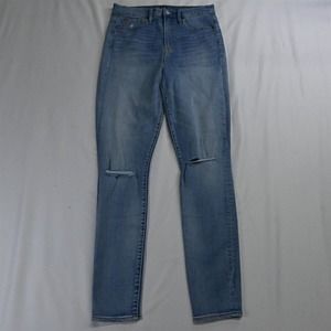 Gap 29 Long True Skinny High‎ Rise Light Destroyed Stetch Denim Jeans